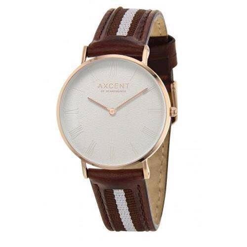 Career rosa forgyldt rustfri stål Quartz Unisex ur fra Axcent of Scandinavia, IX5720R-12